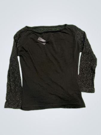 Black Lace Trim Top