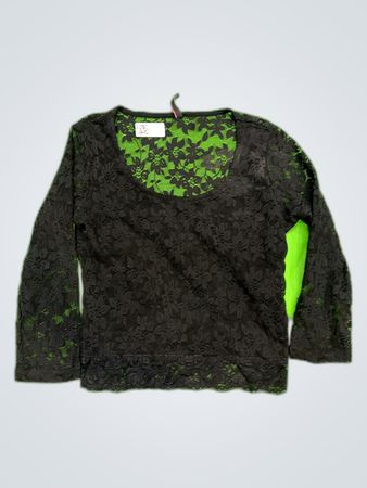 FB Sister Black Lace Top