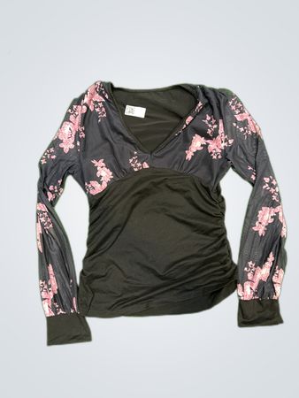 Zara Printed Long Sleeve Blouse