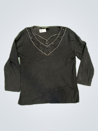 Casamia Exclusive Black Embellished Top