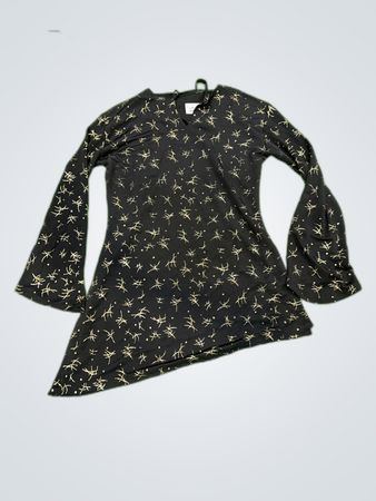 Black Dress with Gold Pattern