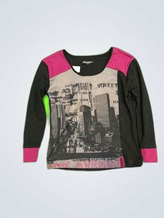 Brandtex Printed Long-Sleeve Graphic Tee