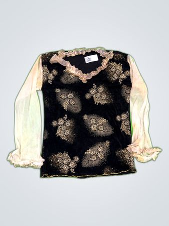 Unbranded Embroidered Ruffle Blouse