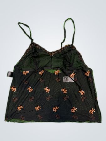 Black Lace Trim Camisole Top
