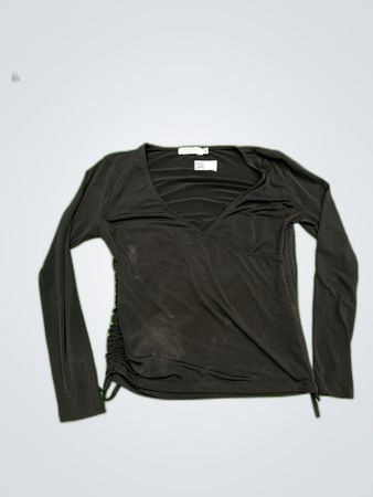 Costes Studio Black Long Sleeve Wrap Blouse
