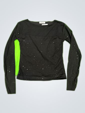 Public Black Long-Sleeve Sequin Top