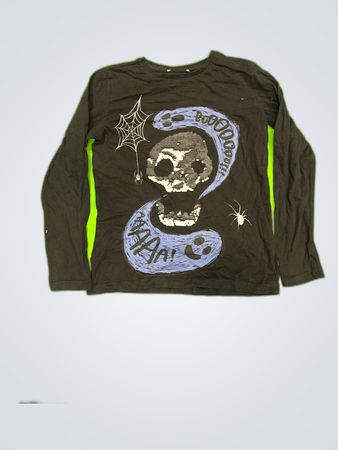 Black Graphic Long Sleeve T-Shirt