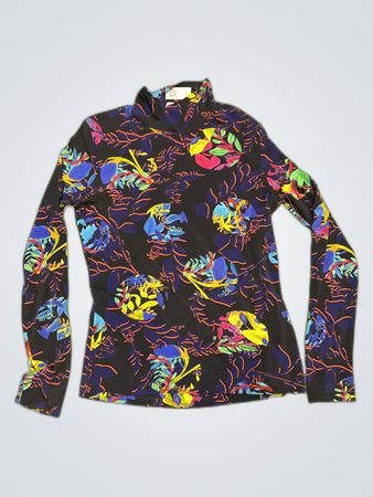 Benz Maria Printed Turtleneck Top