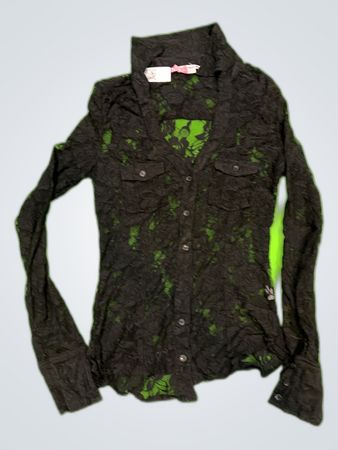 Tally Weijl Black Lace Sheer Blouse