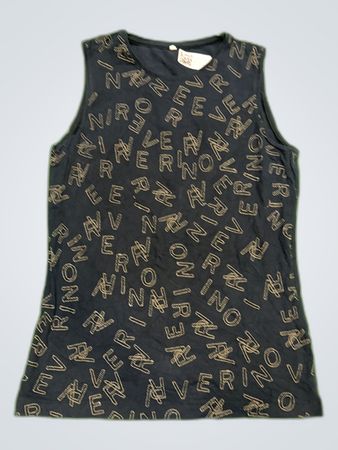 Unbranded Black Graphic Sleeveless Tank Top
