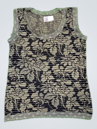 Zara Printed Lace Trim Blouse