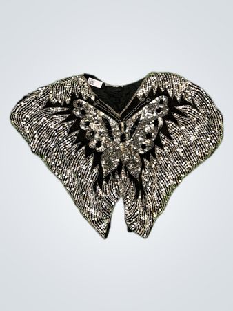 Valachi Creazio Sequined Butterfly Blouse
