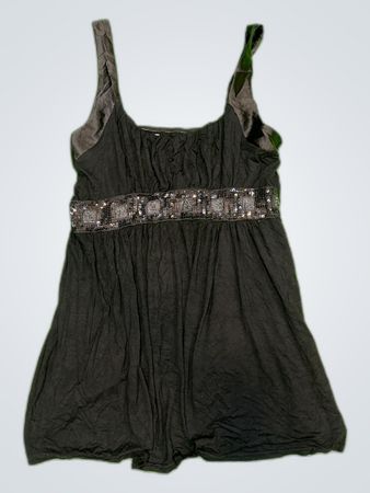 Unbranded Black Sequin Embellished Tank Top