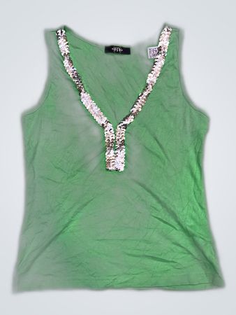 Green Sequined Tank Top