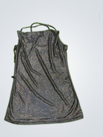 Metallic Halter Mini Dress
