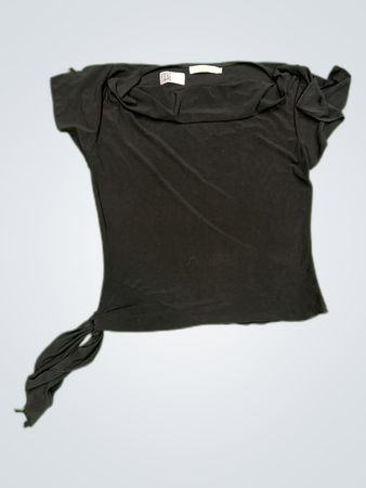 Cache Black Draped Blouse