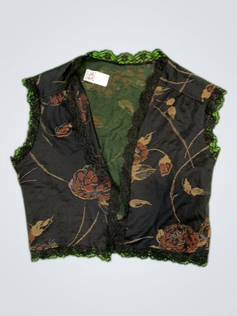 Zara Floral Lace-Trim Vest