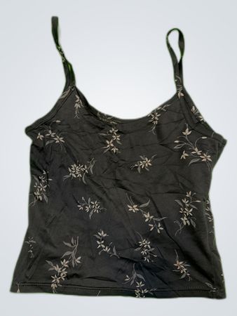 Black Floral Printed Camisole Top