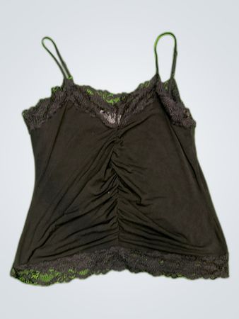 Patrice Breal Black Lace Trim Camisole