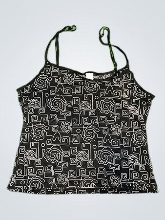 Unbranded Black Printed Camisole Top