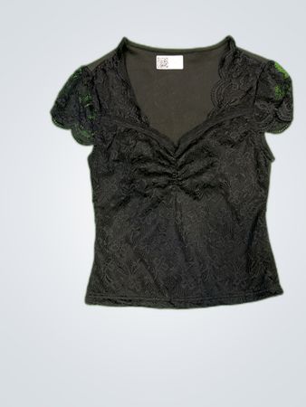 Unbranded Black Lace Sheer Blouse