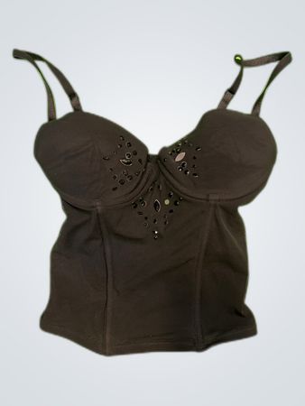 H&M Black Bustier Top