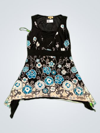 Charbell Floral Embroidered Sleeveless Mini Dress