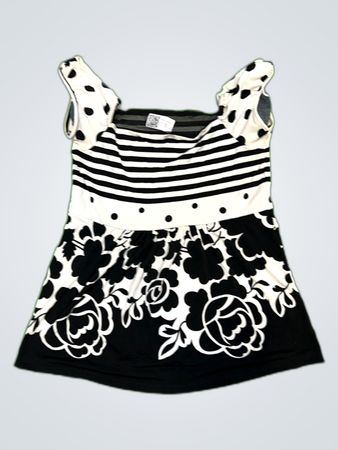 Unbranded Black and White Printed Mini Dress