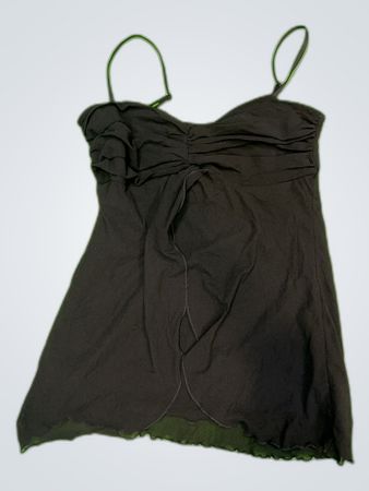 Unbranded Black Ruffle Camisole Top