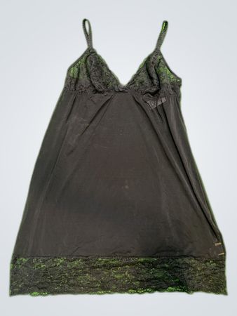 H&M Black Lace Trim Slip Dress