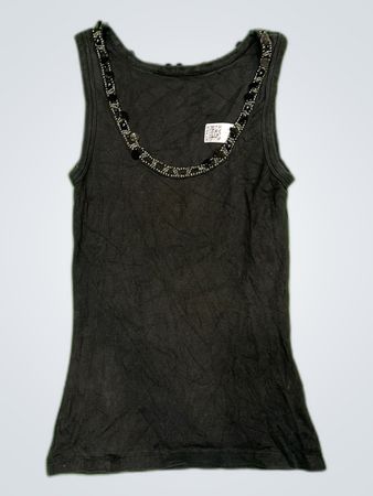 Unbranded Black Beaded Tank Top