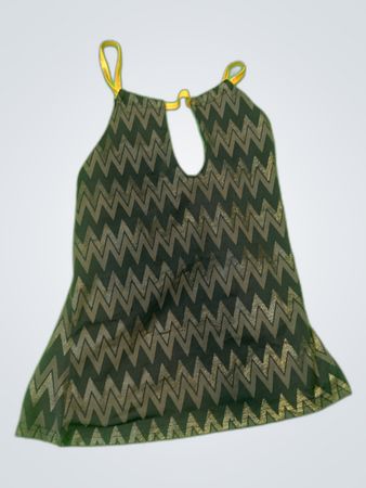 Mesmerise Paris Black Zigzag Sleeveless Top