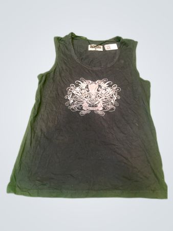 C&A Canada Collection Black Printed Tank Top