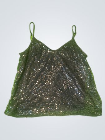H&M Black Sequined Cami Top