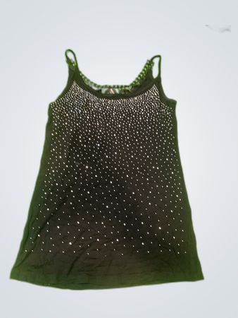Black Rhinestone Tank Top