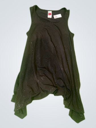 Here + There Black Glittery Tank Top