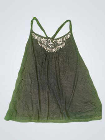 Black Cami Top with Beaded Neckline