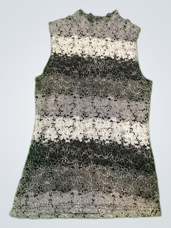 Grey Lace Sleeveless Blouse