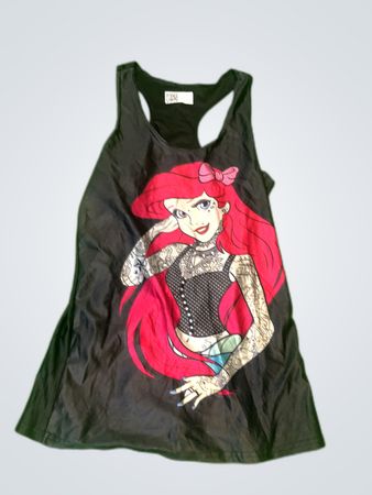 Black Graphic Tank Top