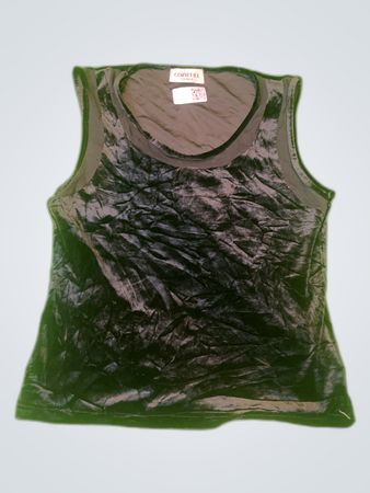 Cortefiel Black Velvet Tank Top