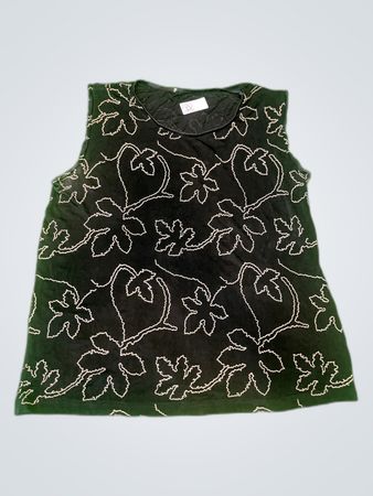 Black Floral Sleeveless Top
