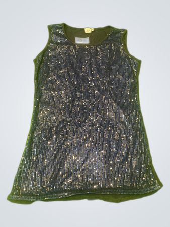 Star Black Sequined Tank Top
