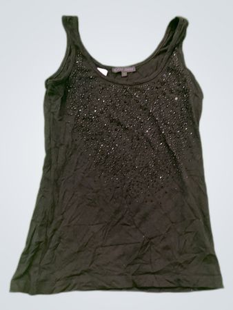 Crazy Daisy Black Sequin Tank Top