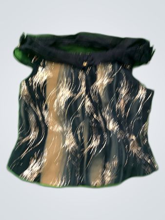 Women's Black and Gold Top
