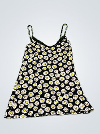 Tezenis Black Daisy Print Mini Dress
