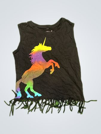 Girls Fringed Unicorn Top
