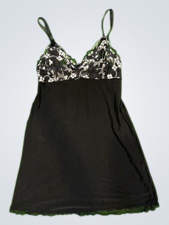 Black Chemise with Lace Details