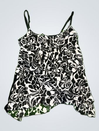 Black and White Floral Camisole