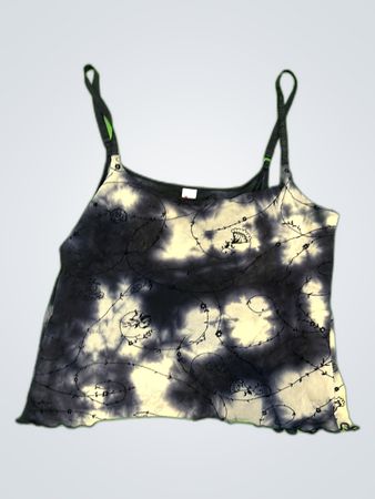 Black and White Tie-Dye Cami