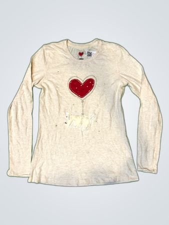 Etam Long Sleeve Heart Balloon Dog T-Shirt